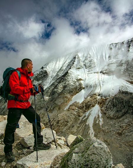 Mr Udaya enjoying the mountain view
